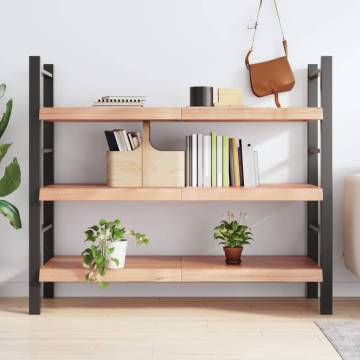 Light Brown Wall Shelf - Solid Oak Wood | HipoMarket