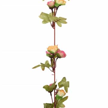 Romantic 6 pcs Pink Artificial Flower Garlands - 215 cm