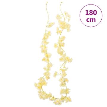 Artificial Flower Garlands - 6 pcs Champagne 180 cm