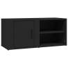 Stylish Black TV Cabinet - 80x31.5x36 cm - Engineered Wood