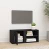 Stylish Black TV Cabinet - 80x31.5x36 cm - Engineered Wood