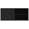 Stylish Black TV Cabinet - 80x31.5x36 cm - Engineered Wood