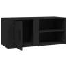 Stylish Black TV Cabinet - 80x31.5x36 cm - Engineered Wood