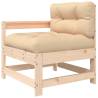 Garden Chair with Cushions - Solid Wood Pine for Outdoors