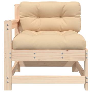 Garden Chair with Cushions - Solid Wood Pine for Outdoors