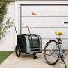 Pet Bike Trailer Black and Grey Oxford Fabric and Iron Colour black and grey Size 68 x 134 x 73 cm 