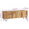 Solid Wood Mango TV Cabinet - Vintage Charm | HipoMarket