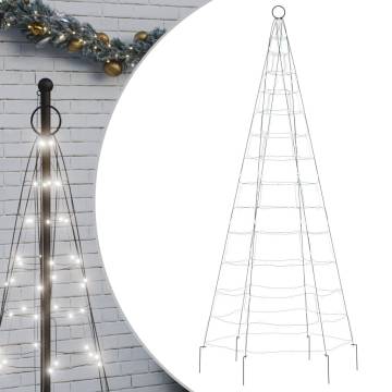 200 LEDs Cold White Christmas Tree Light for Flagpole - 180 cm