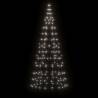 200 LEDs Cold White Christmas Tree Light for Flagpole - 180 cm