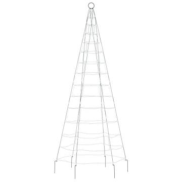 200 LEDs Cold White Christmas Tree Light for Flagpole - 180 cm