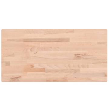 Rectangular Solid Wood Beech Table Top - 100x50 cm