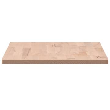 Rectangular Solid Wood Beech Table Top - 100x50 cm