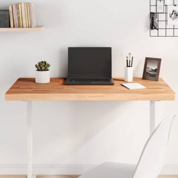 Table Top 100x50 cm - Solid Beech Wood Rectangular Design