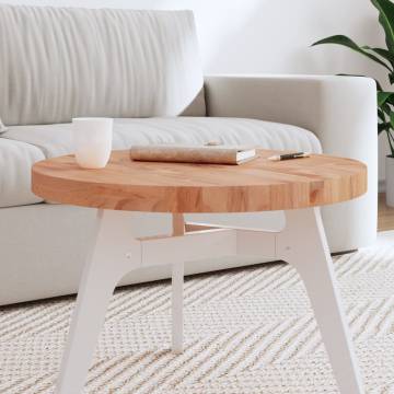 Round Solid Wood Beech Table Top Ø60x4 cm | Hipomarket