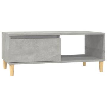 Scandinavian Coffee Table - Concrete Grey 90x50 cm