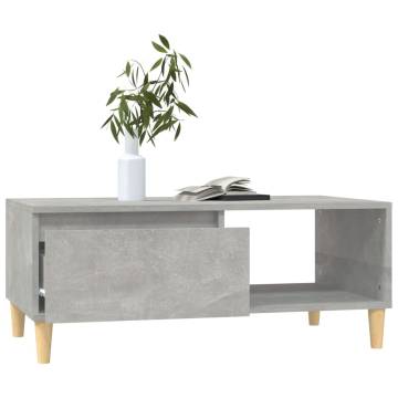 Scandinavian Coffee Table - Concrete Grey 90x50 cm