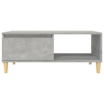 Scandinavian Coffee Table - Concrete Grey 90x50 cm