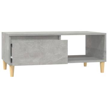 Scandinavian Coffee Table - Concrete Grey 90x50 cm