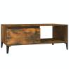 Stylish Smoked Oak Coffee Table - Engineered Wood 90x50 cm