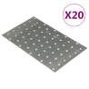 Perforated Plates 20 pcs 2 mm 200x120 mm Galvanised Steel Size 200 x 120 mm Quantity in Package 1 