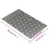 Perforated Plates 20 pcs 2mm 200x120mm Galvanised Steel - HipoMarket