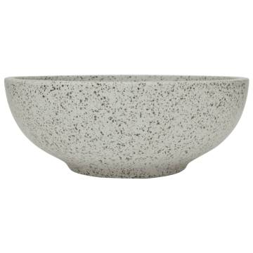 Stylish Grey Round Ceramic Countertop Basin | Hipomarket