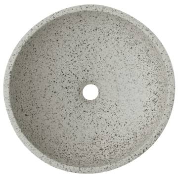 Stylish Grey Round Ceramic Countertop Basin | Hipomarket