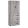 Stylish Grey Sonoma Highboard - 69.5x34x180 cm | HipoMarket