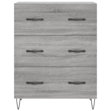 Stylish Grey Sonoma Highboard - 69.5x34x180 cm | HipoMarket