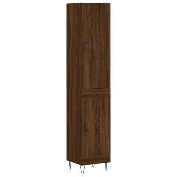 Highboard Brown Oak - Stylish Engineered Wood Storage Unit