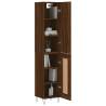 Highboard Brown Oak - Stylish Engineered Wood Storage Unit