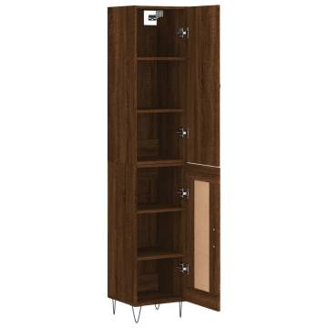 Highboard Brown Oak - Stylish Engineered Wood Storage Unit