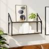 2-Tier Wall Shelf Sonoma Oak 80x21x51 cm Engineered Wood Colour sonoma oak Size 80 x 21 x 51 cm Quantity in Package 1 Number of Pieces 