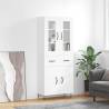 Highboard White 69.5x34x180 cm Engineered Wood Colour white Quantity in Package 1 Model 2 doors 2 drawers 