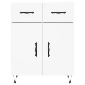 Stylish Highboard White | 69.5x34x180 cm Engineered Wood