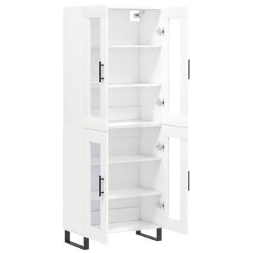 Stylish Highboard White 69.5x34x180 cm - Durable & Elegant