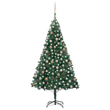 Artificial Pre-lit Christmas Tree 240 cm with Ball Set - Green