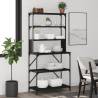 Baker's Rack 6-Tier Black 90x40x180 cm Engineered Wood Colour black 