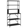 Baker's Rack 6-Tier Black 90x40x180 cm - Durable & Versatile