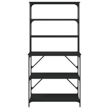 Baker's Rack 6-Tier Black 90x40x180 cm - Durable & Versatile