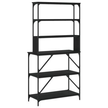 Baker's Rack 6-Tier Black 90x40x180 cm - Durable & Versatile