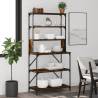 6-Tier Baker's Rack in Smoked Oak - Stylish Storage Solution