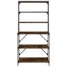 6-Tier Baker's Rack in Smoked Oak - Stylish Storage Solution