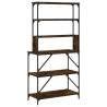 6-Tier Baker's Rack in Smoked Oak - Stylish Storage Solution