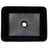 Elegant Black & Blue Ceramic Countertop Basin - 46x35.5 cm