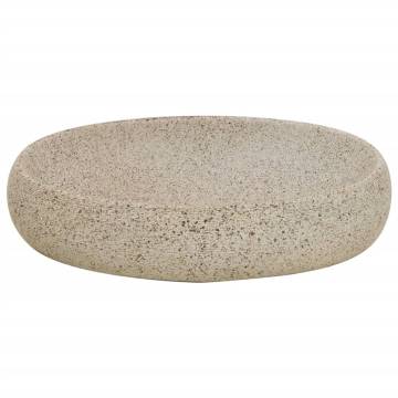 Countertop Basin Sand Oval 59x40 cm - Chic Ceramic Design