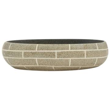 Multicolour Oval Ceramic Countertop Basin - 59x40 cm | HipoMarket