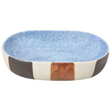 Multicolour Oval Countertop Basin - 59x40 cm Ceramic Design