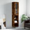 Highboard Smoked Oak 34.5x34x180 cm Engineered Wood Colour smoked oak Quantity in Package 1 Model 3 shelves 