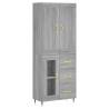 Highboard Grey Sonoma - Stylish Storage Solution | HipoMarket